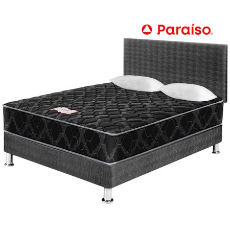 Dormitorio Consul Black 2 Plazas + 2 Almohadas + Protector