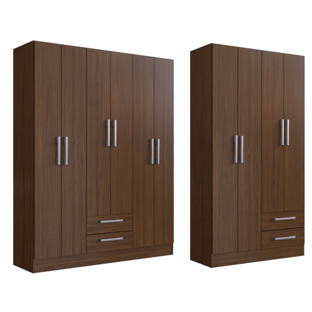 COMBO CLOSET 6P + CLOSET 4P CACAO B6242