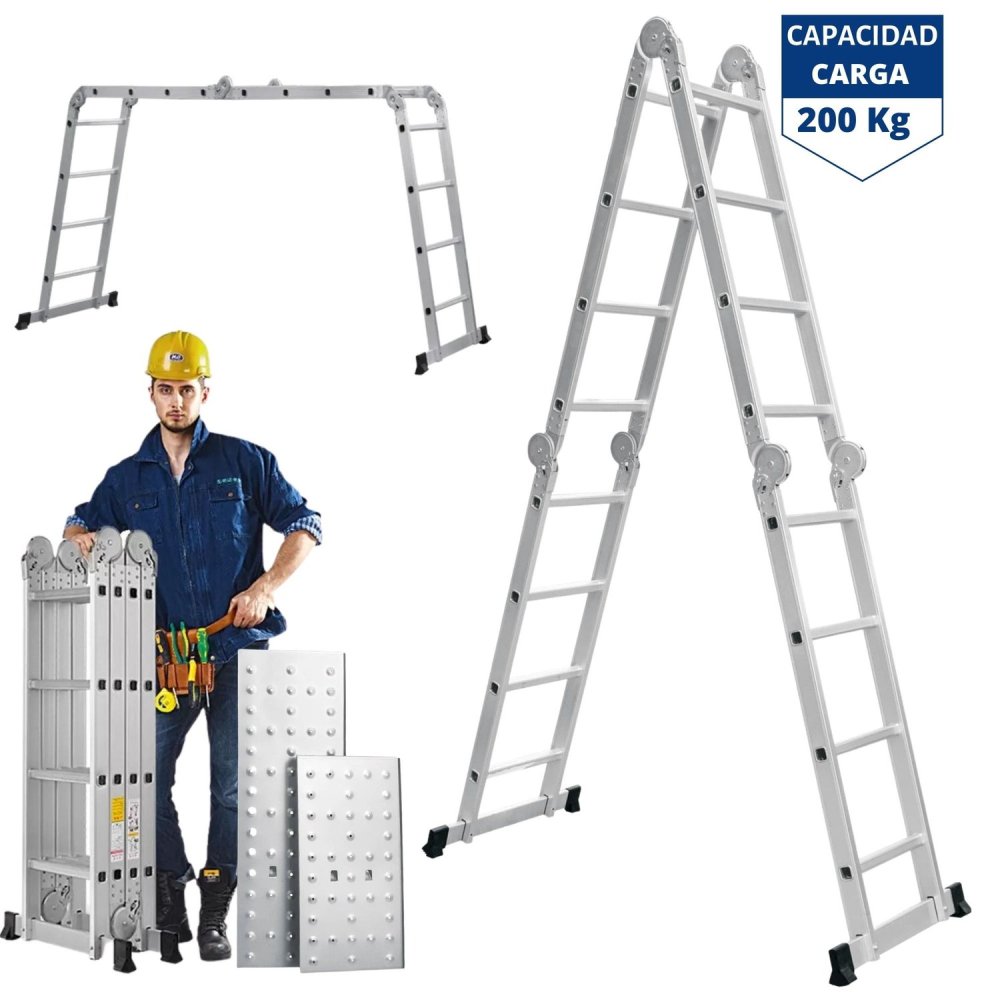 Escalera multiposición 16 peldaños Rotomartillo 6 JOULES MALETA