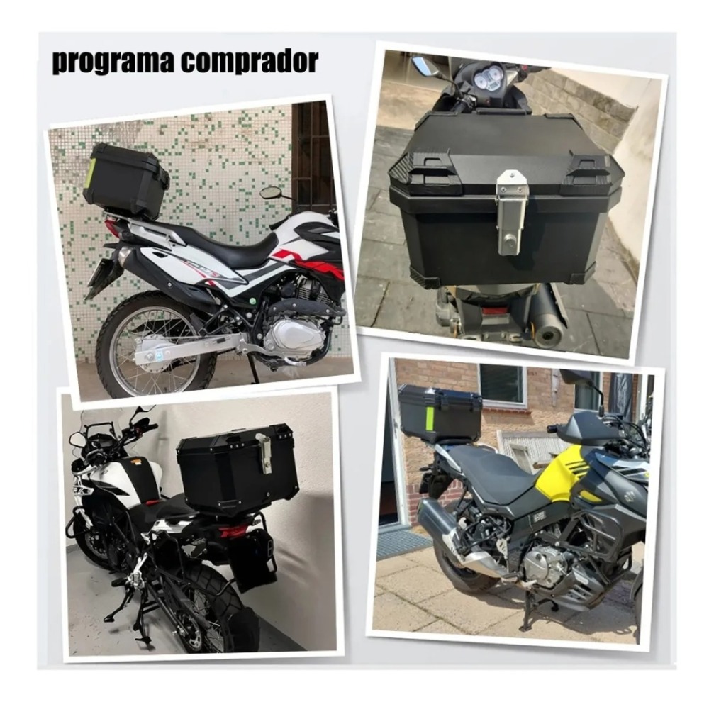 Baul Trasero Caja Moto Abs Respaldo Acojinado 45l