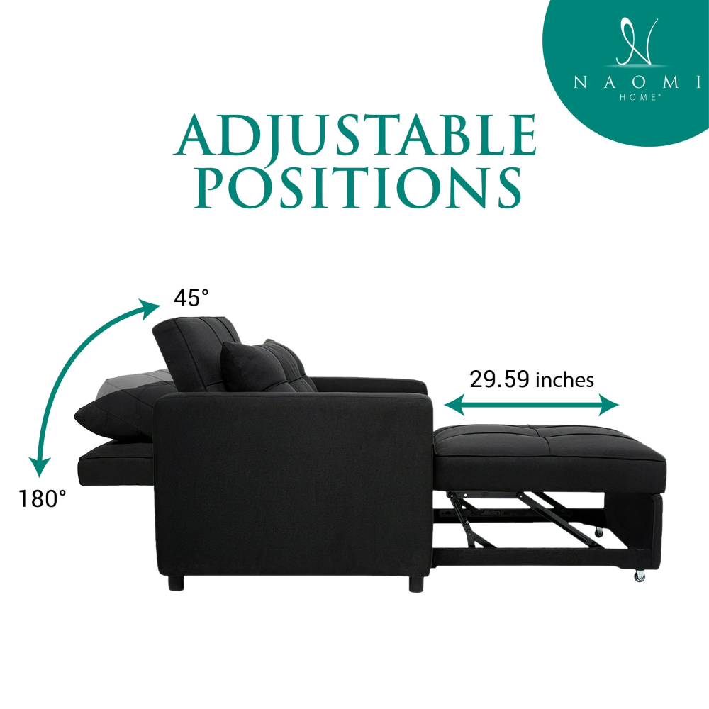 Sillón cama 3 en 1 para adultos, sofá cama extraíble