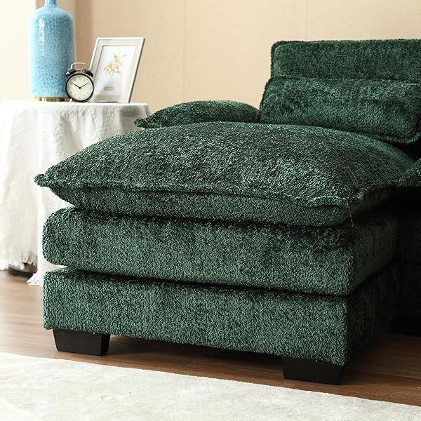 Sofá seccional de 110,6" para sala de estar con chaise longue