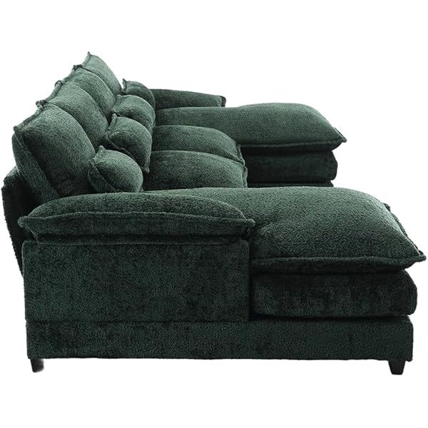 Sofá seccional de 110,6" para sala de estar con chaise longue