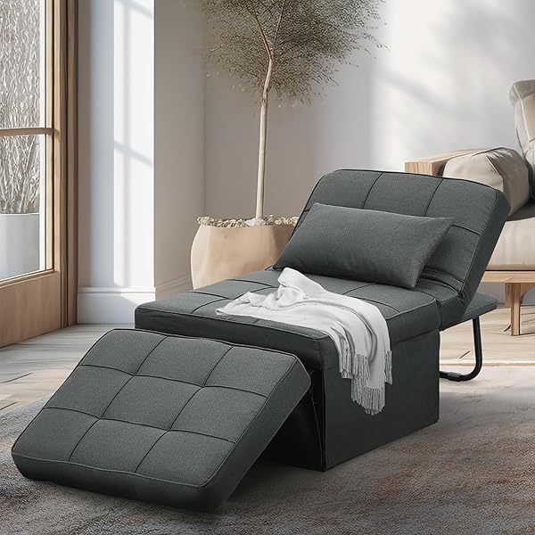 Sofá cama convertible, sillón cama futón multifuncional 4 en 1