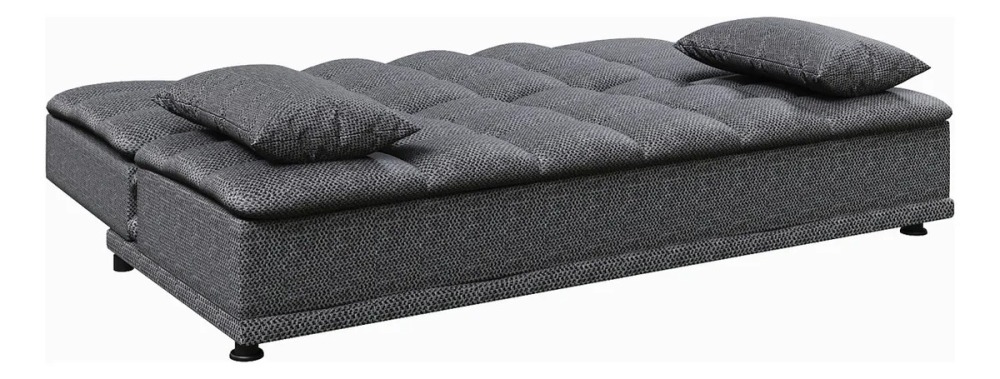Sofá Cama Reclinable Lase Color Gris Oscuro Sillón Para Sala Moderna Rio Tela Oslo Confort Para Descansar Ver Tv O Recibir Visitas
