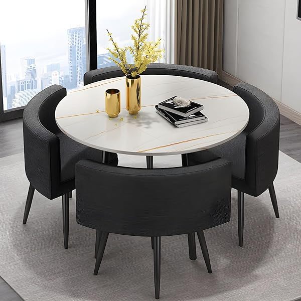 Mesa de comedor de 4 pies, mesa de centro de estilo moderno, mesa de comedor de 31,5 pulgadas, mesa de cocina de piedra simple para el hogar, restaurante, cafetería