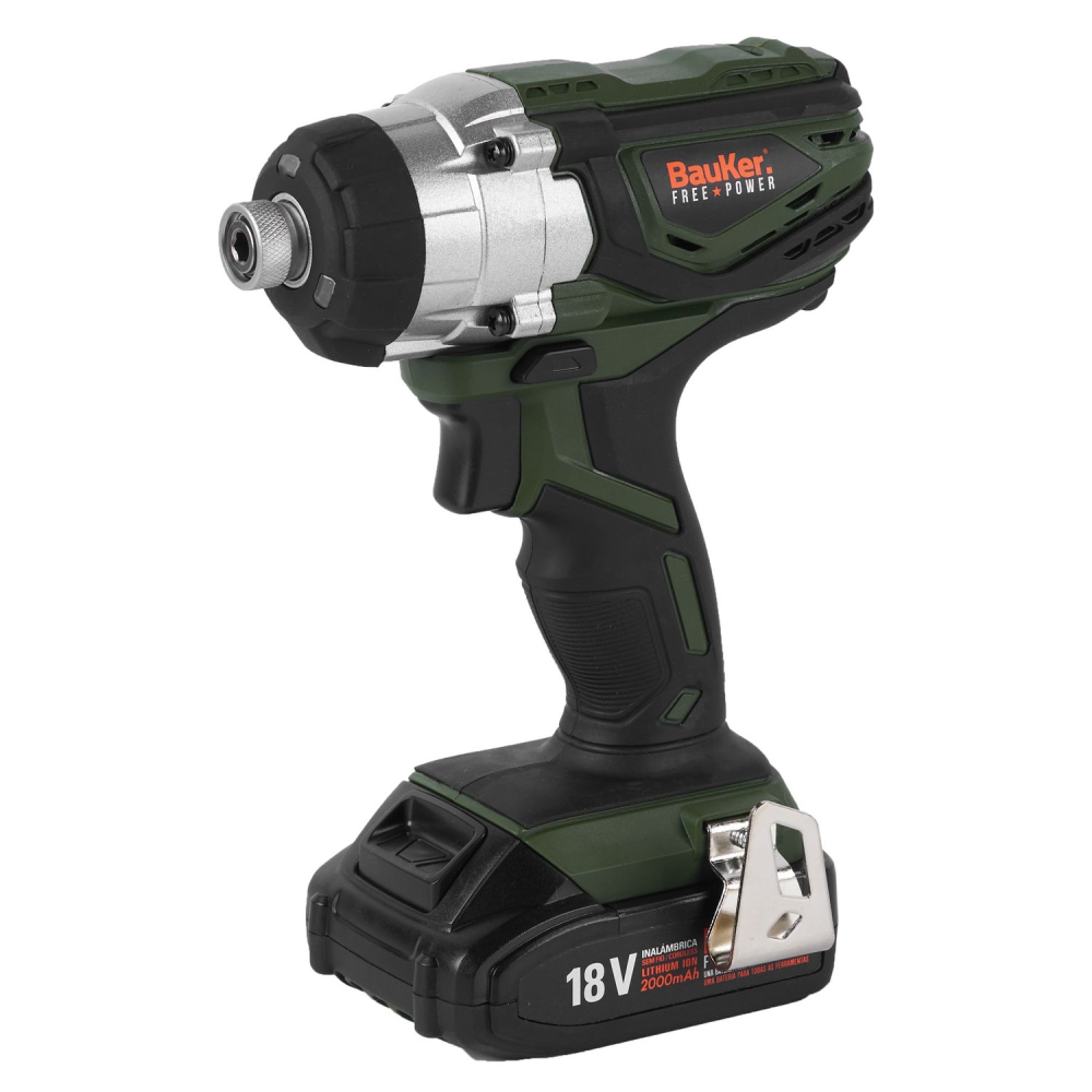 Taladro Percutor 1/2"+ Atornillador de Impacto 1/4" Inalámbrico 18V + 2 baterías + Cargador + Maletín