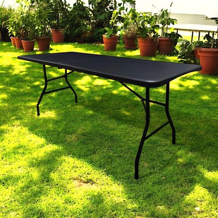 Mesa Catering Plegable Negro 180cm