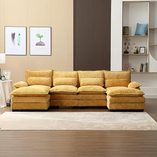 Sofá seccional de 110,6" para sala de estar con chaise longue