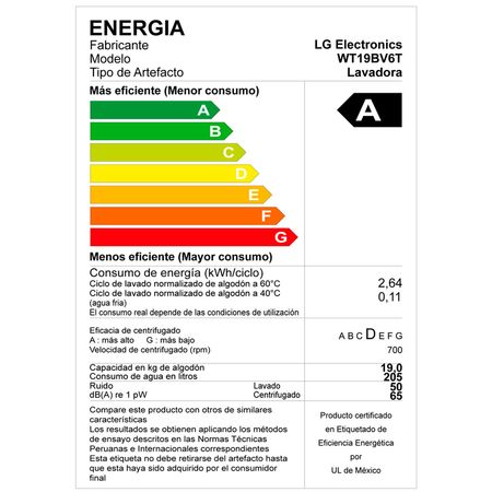 Rebajas espectaculares 19 Kg WT19BV6T Negro Claro