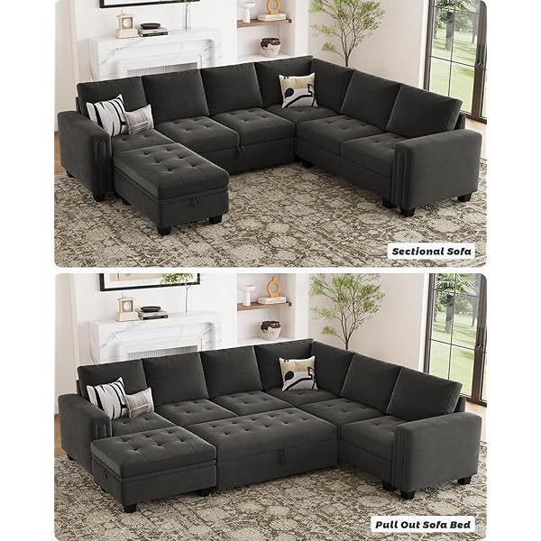 Sofá cama modular seccional con sofá cama extraíble Sofá cama modular de dos plazas