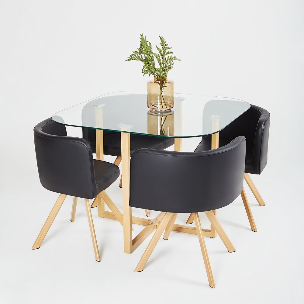 Juego de Comedor Ahorra Espacio 4 Sillas