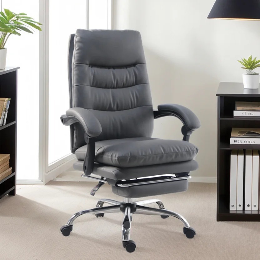 Silla de Escritorio Rocky Ejecutiva Giratoria Gris Just Home Collection