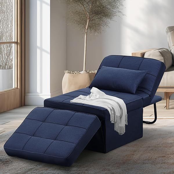Sofá cama convertible, sillón cama futón multifuncional 4 en 1