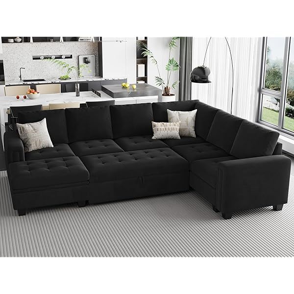Sofá cama modular seccional con sofá cama extraíble Sofá cama modular de dos plazas
