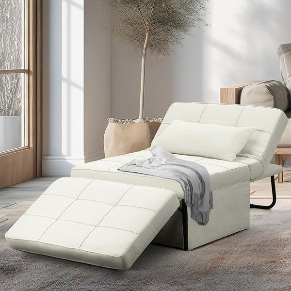 Sofá cama convertible, sillón cama futón multifuncional 4 en 1