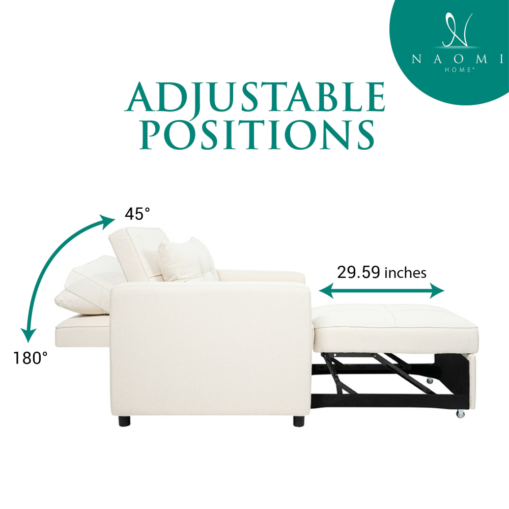 Sillón cama 3 en 1 para adultos, sofá cama extraíble