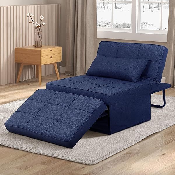 Sofá cama convertible, sillón cama futón multifuncional 4 en 1
