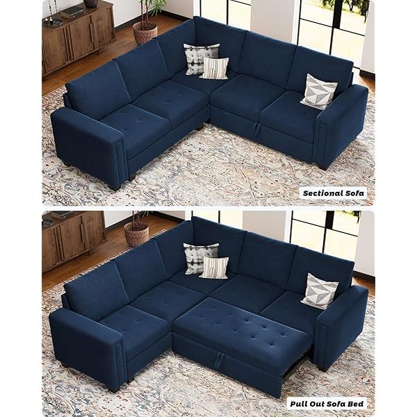 Sofá cama modular seccional con sofá cama extraíble Sofá cama modular de dos plazas
