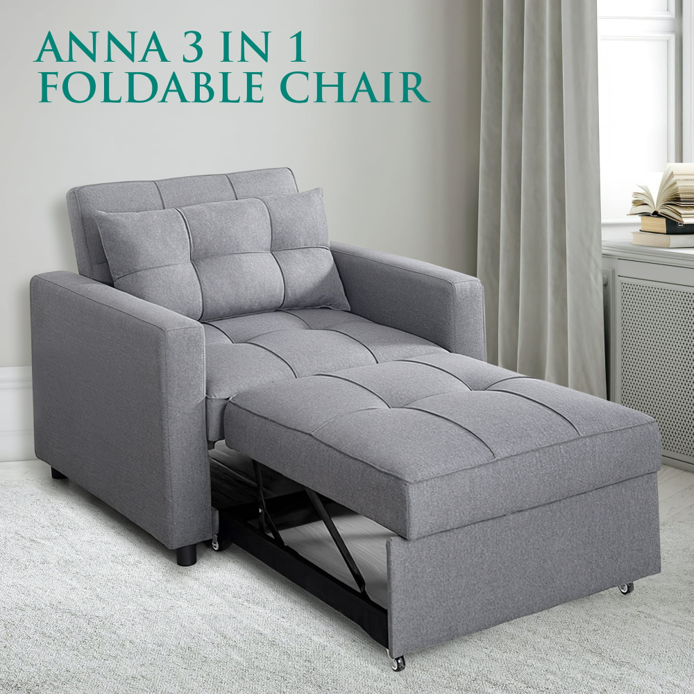 Sillón cama 3 en 1 para adultos, sofá cama extraíble