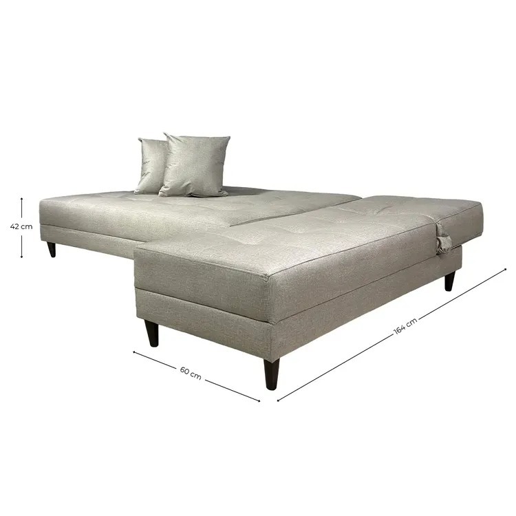 Sofá Esquinero TUKASA Pekín Velvet Gris