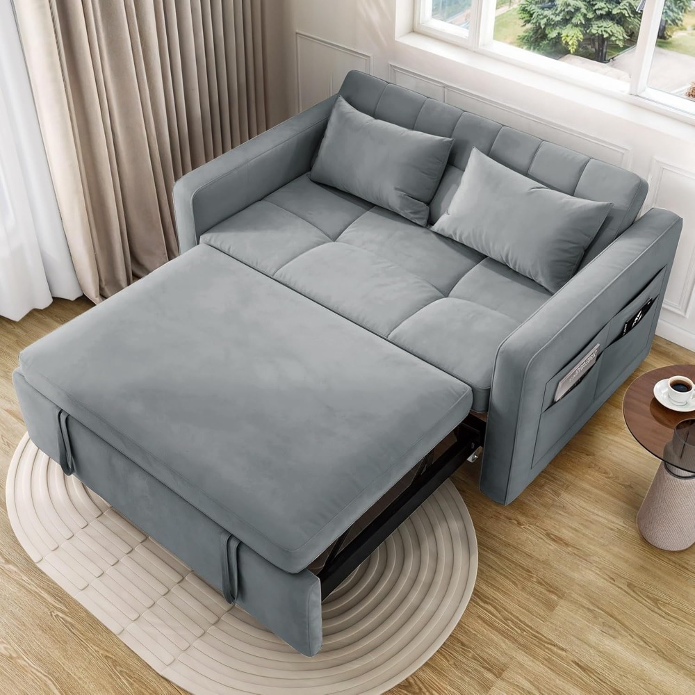 Sofá cama de 55 pulgadas, sofá cama convertible, sofá cama combinado 3 en 1