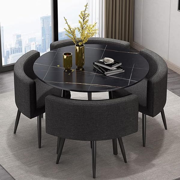 Mesa de comedor de 4 pies, mesa de centro de estilo moderno, mesa de comedor de 31,5 pulgadas, mesa de cocina de piedra simple para el hogar, restaurante, cafetería