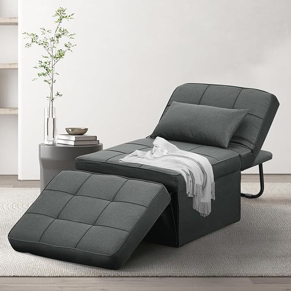 Sofá cama convertible, sillón cama futón multifuncional 4 en 1