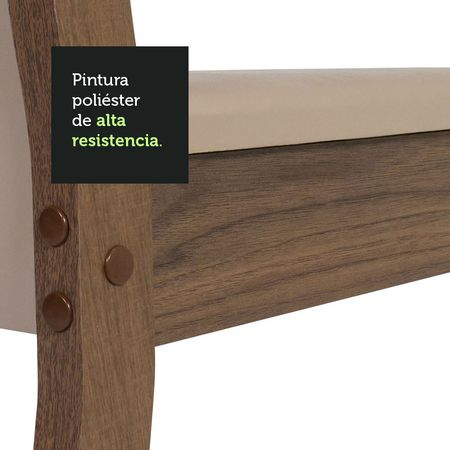 Juego de Comedor  Cali Mesa Tapa Madera con 4 Sillas