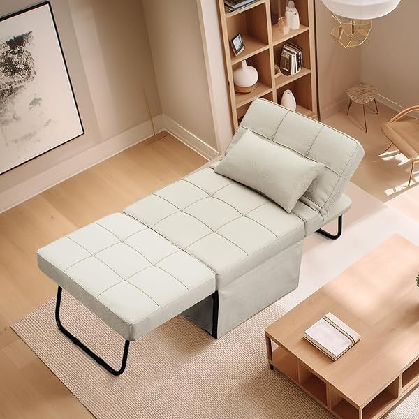 Sofá cama convertible, sillón cama futón multifuncional 4 en 1