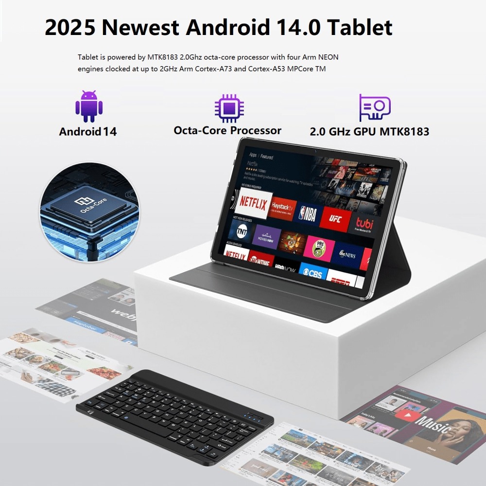 Oferta flash - compra rápida y ahorra-Tableta WiFi 5G de 10 pulgadas, 128 GB de ROM