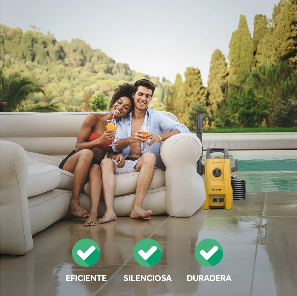 Hidrolavadora Electrica Hlt203 1400w Alta Presion 1600 Psi 110 Bar Con Accesorios