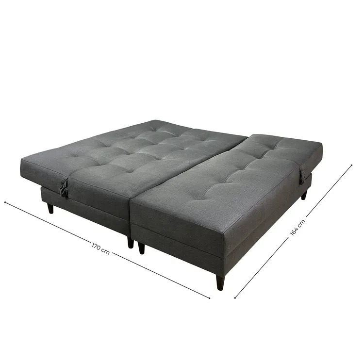 Sofá Esquinero TUKASA Pekín Velvet Gris
