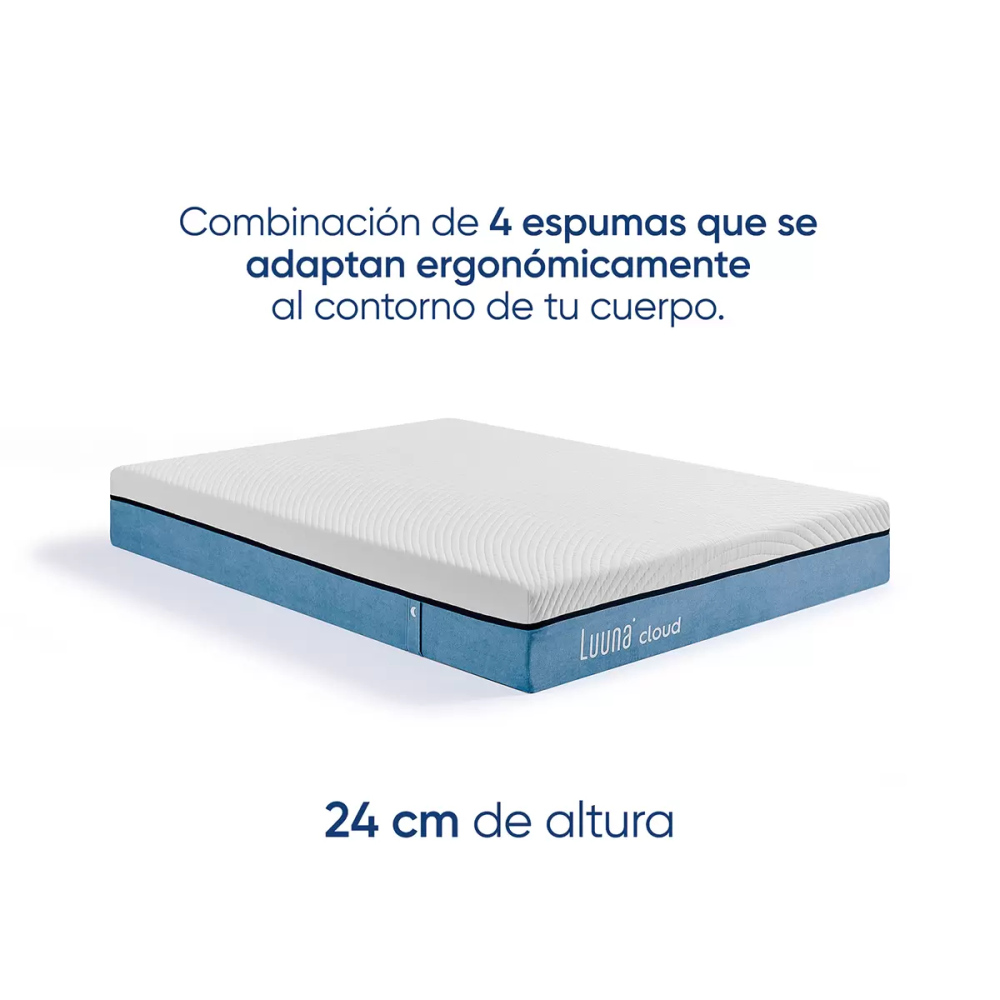 Luuna Cloud, Colchón Queen, Memory Foam
