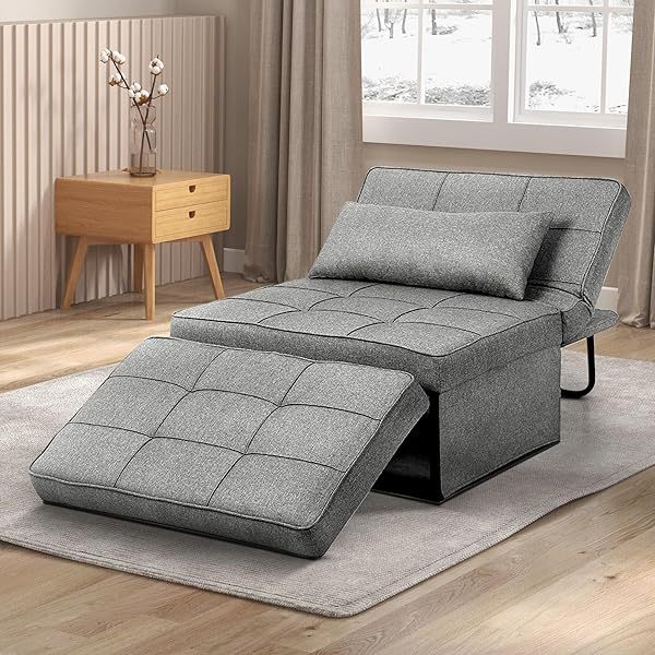 Sofá cama convertible, sillón cama futón multifuncional 4 en 1