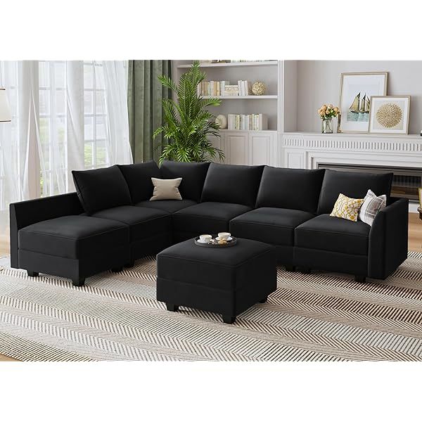 Sofá cama modular seccional con espacio de almacenamiento Sofás cama seccionales de terciopelo