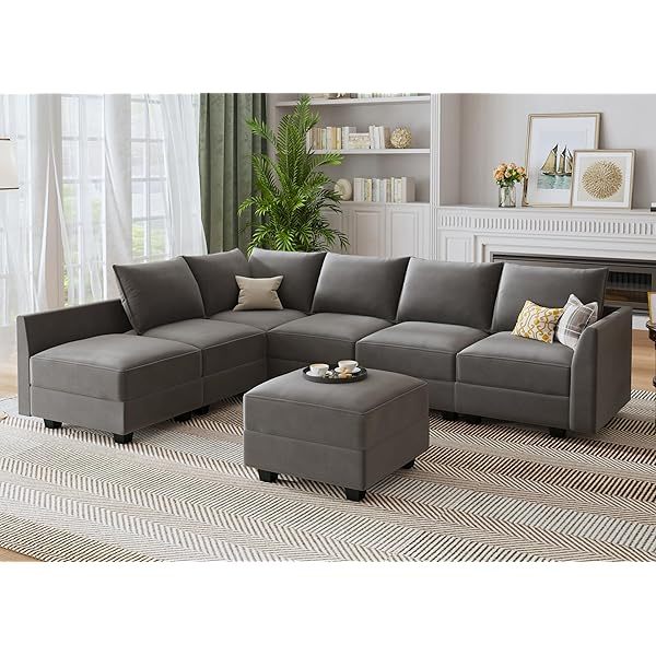Sofá cama modular seccional con espacio de almacenamiento Sofás cama seccionales de terciopelo