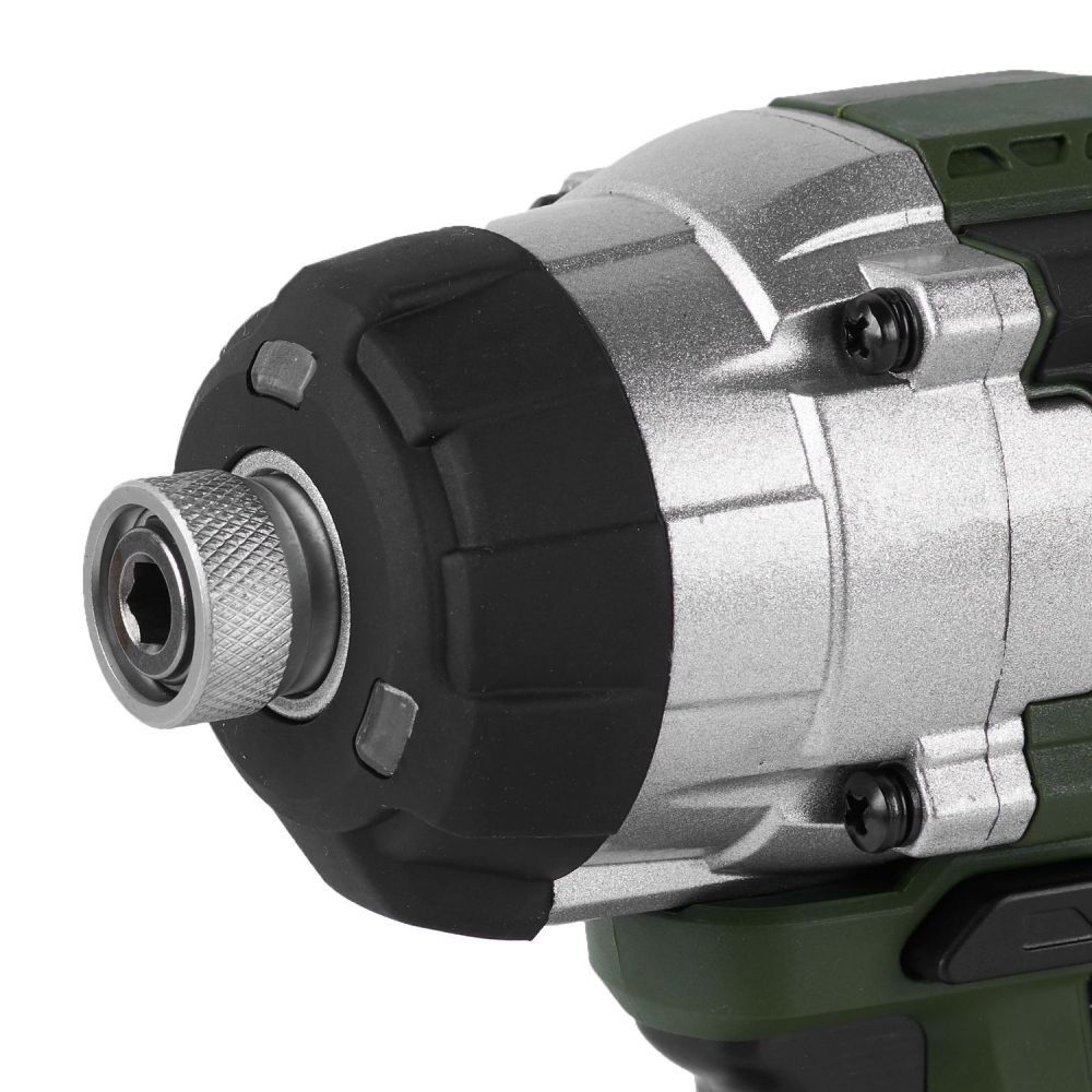 Taladro Percutor  1/2"+ Atornillador de Impacto Bauker1/4" Inalámbrico Bauker18V + 2 baterías + Cargador + Maletín