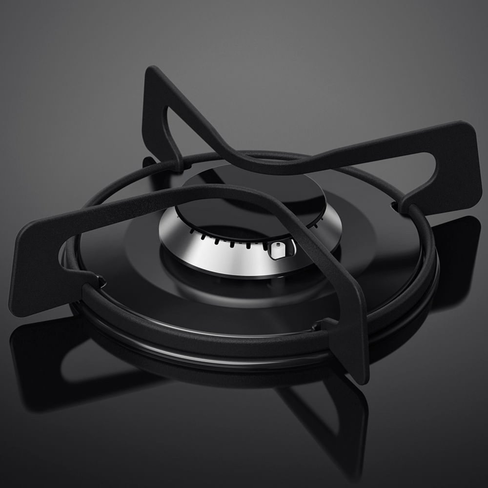 Cocina  con Vidrio Templado de 5 Quemadores Negra 76GS