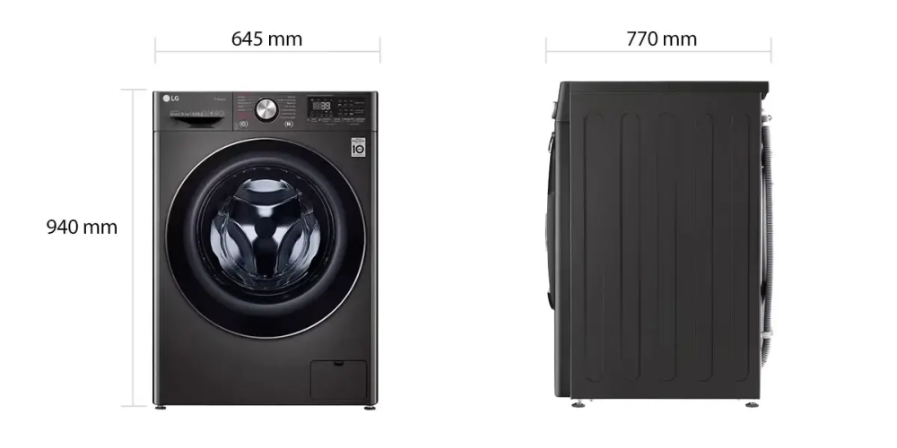 Lavaseca WD14BVC2S6C 14/8Kg AI DD Carga Frontal Negro Acero