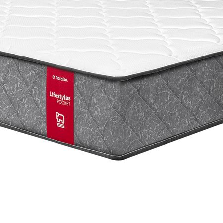 Colchón Lifestyles Pocket 2 Plazas + 2 Almohadas + 1 Protector