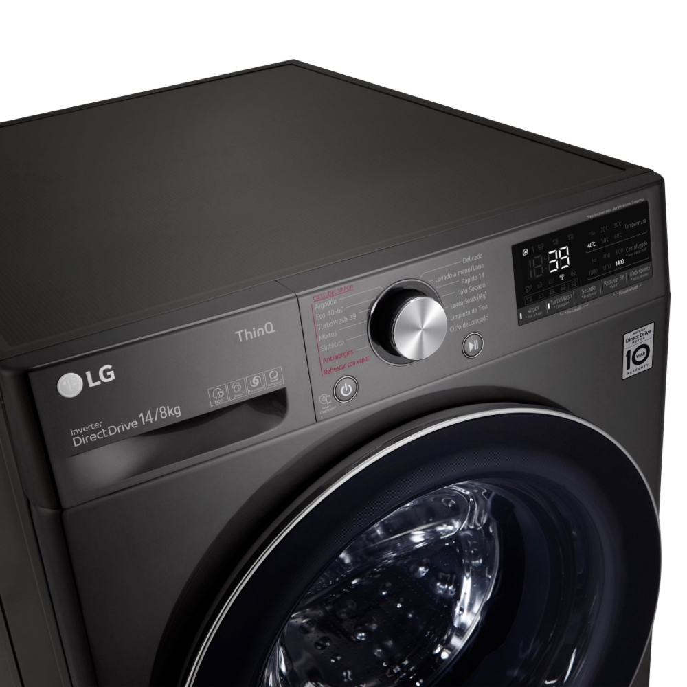 Lavaseca WD14BVC2S6C 14/8Kg AI DD Carga Frontal Negro Acero