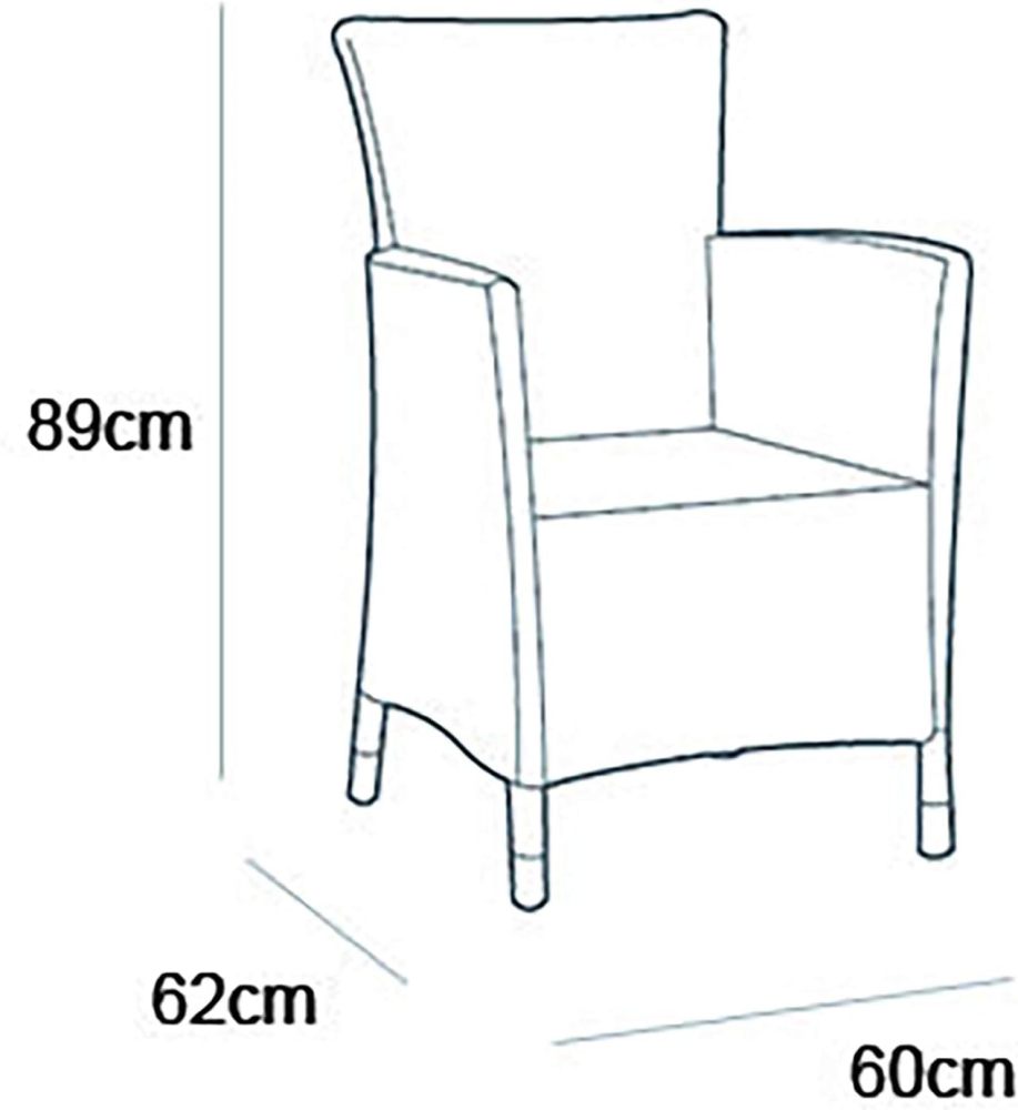 Set de Balcon Iowa, 3 Piezas, Simil Rattan Fabricado en Resina de Alta Calidad, Color Grafito