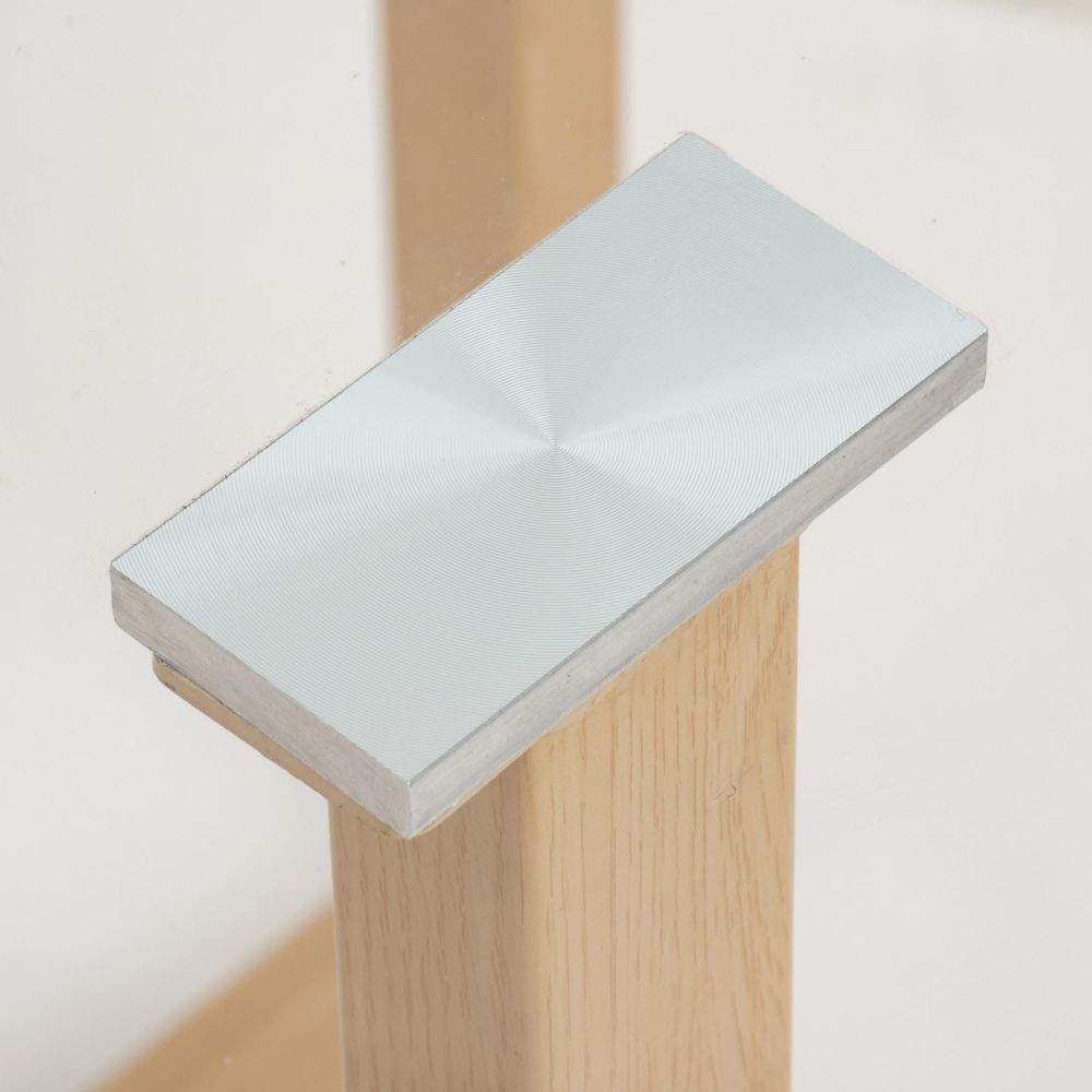 Juego de Comedor Graph 4 Puestos de Vidrio 100x100x75 cm