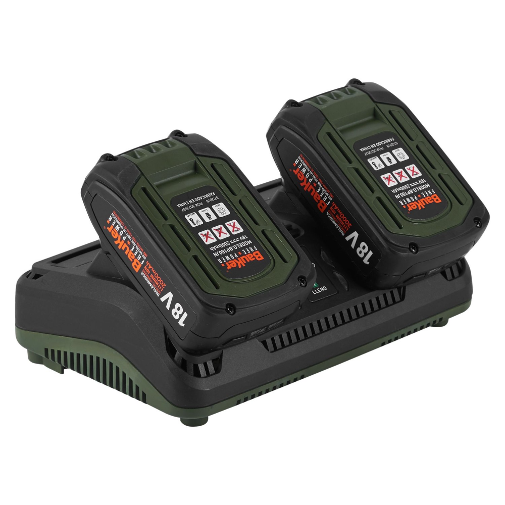 Taladro Percutor 1/2"+ Atornillador de Impacto 1/4" Inalámbrico 18V + 2 baterías + Cargador + Maletín