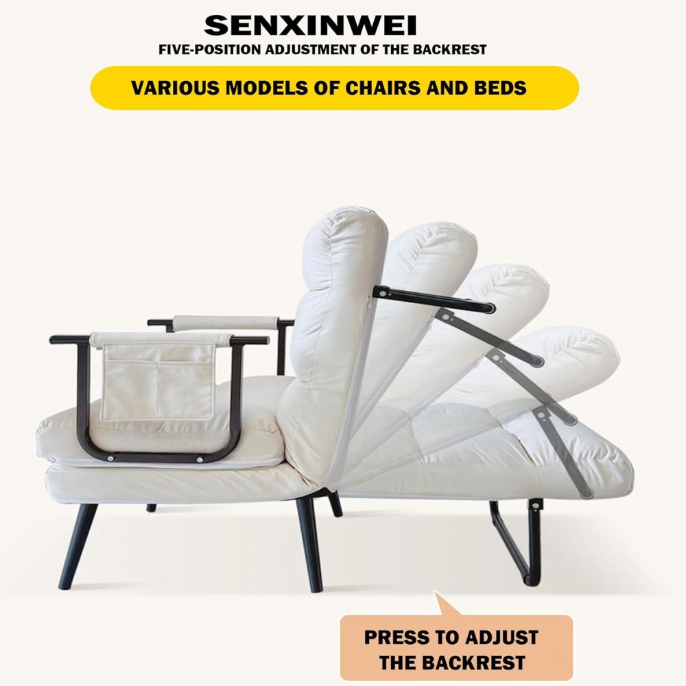Sofá cama convertible, cama plegable tres en uno, sofá individual, respaldo ajustable, sillón decorativo multifuncional, silla de visualización de películas, silla de salón moderna