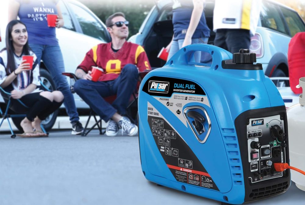 PG2200BiS - Generador portátil con Doble Combustible silencioso de 2.200 W con Salida USB y Capacidad paralela, Compatible con Carb, Compatible con PG2200BiS