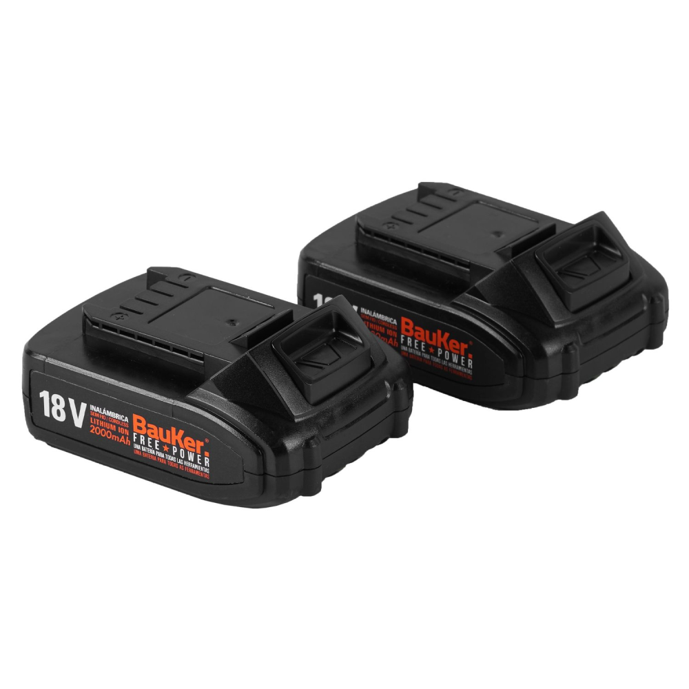 Taladro Percutor 1/2"+ Atornillador de Impacto 1/4" Inalámbrico 18V + 2 baterías + Cargador + Maletín