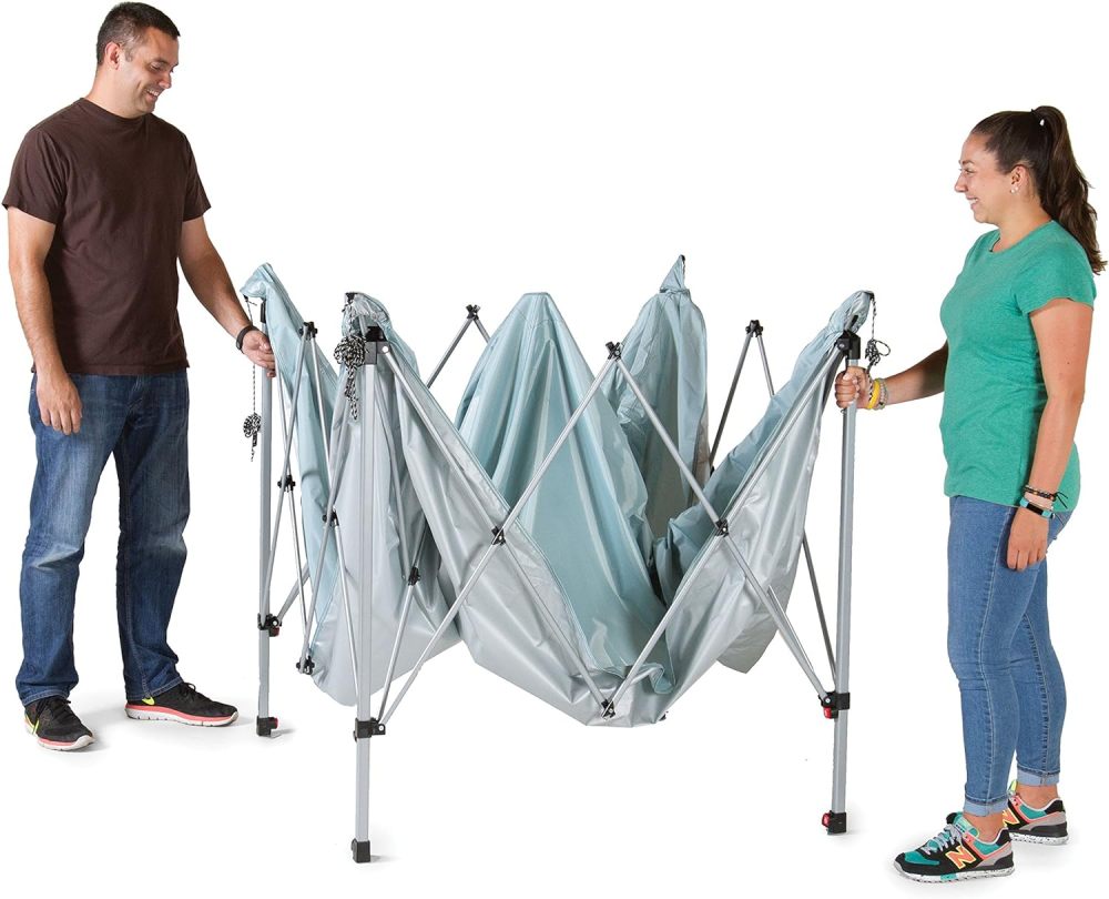 Coleman Light & Fast - Tienda de campaña desplegable de 10 x 10 pies, Refugio portátil para el Sol se instala en 3 Minutos y Pesa 10 Libras más Ligero Que refugios comparables, Ideal para Playa