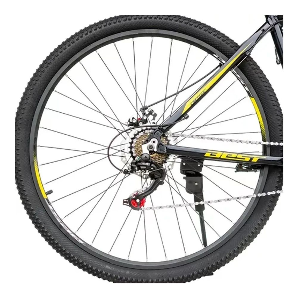 Bicicleta  Aro 29 Aluminio 21V Negro-amarillo